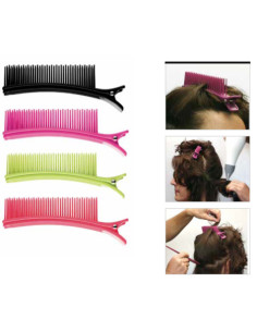 Hair clips with a comb,...