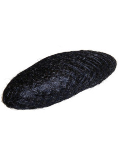 Hair roll, large, long, black