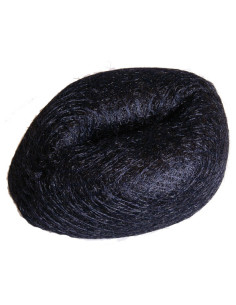 Hair knot, large, round, black