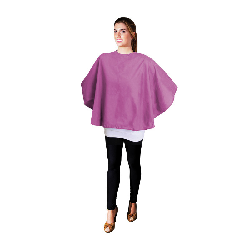 Cutting cape, 68% polyester, 35% cotton, 100x90cm, pink