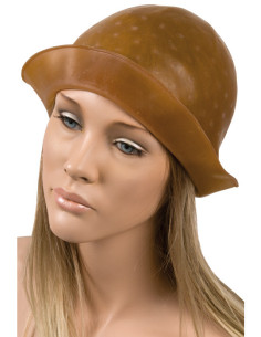Hat for dyeing, rubber, brown