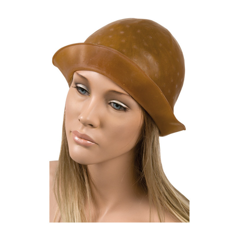 Hat for dyeing, rubber, brown