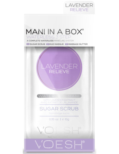 VOESH MANI IN A BOX 3-Step Hygienic Spa Pedicure - Lavender Relieve Set