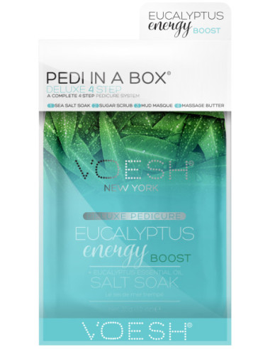 VOESH - Pedi in a Box - 4 Step Deluxe - Eucalyptus Energy Boost Set