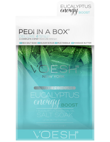 VOESH PEDI IN A BOX 4 Step Deluxe - Eucalyptus Energy Boost Set