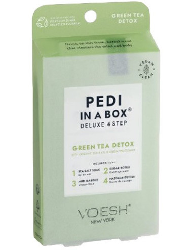 VOESH Komplekts pēdām Zaļā tēja Detox, attīrošs, 4 līdzekļi