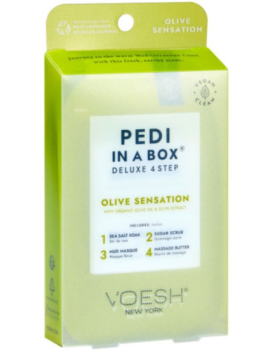 VOESH - Pedi in a Box - 4 Step Deluxe - Olive sensation Set