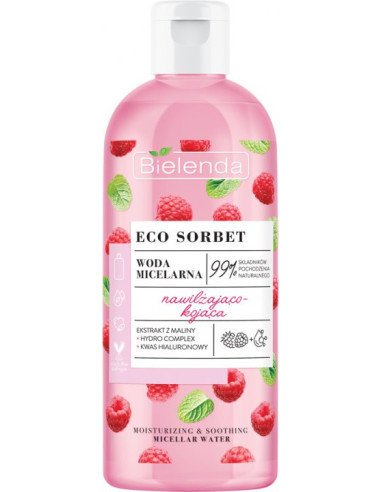 ECO SORBET Micellar water, moisturizing / soothing, raspberry extract / hyaluronic acid 500ml