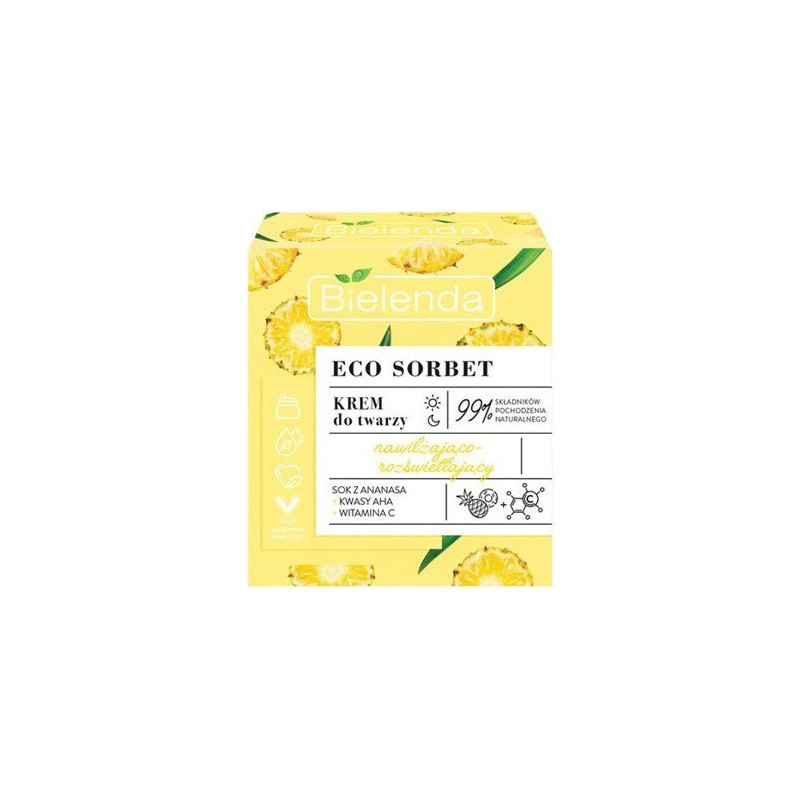 ECO SORBET Face Cream, moisturizing / smoothing, pineapple extract + C vit + AHA 50ml