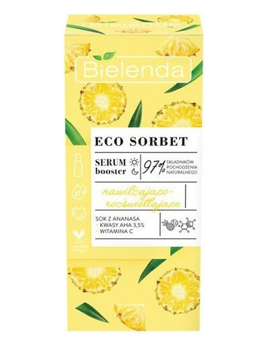 ECO SORBET Face Serum, moisturizing / illuminating, pineapple extract + C vit + AHA 30ml