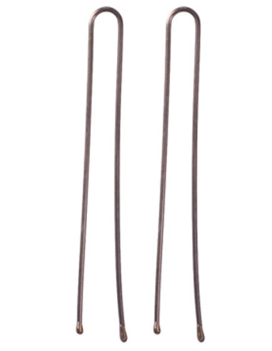 Bobby pins, 50mm, straight, brown, 200gr