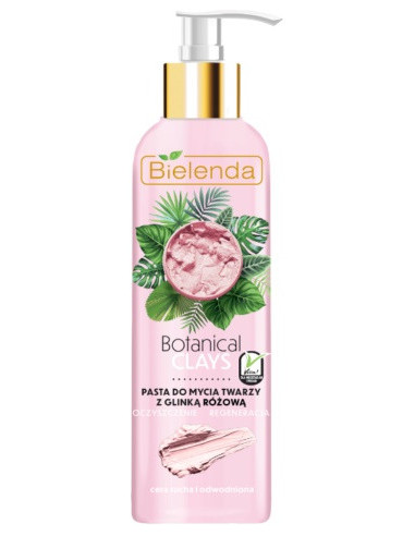 BIELENDA, BOTANICAL CLAYS Vegan Paste with pink clay for face cleansing 190g