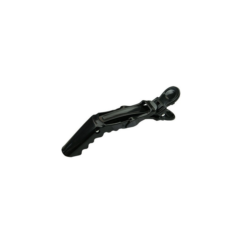 Clips for splitting and pinning hair POLUX, plastic, with cloves, black, 11.5cm, 6pcs.