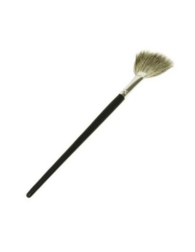 Brush for powder, fan, natural bristles