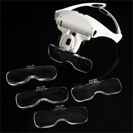 Brilles ar 5 dioprijas lēcām un LED apgaismojumu