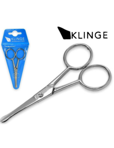 Scissors for nose hair, rounded, stainless steel, 9cm