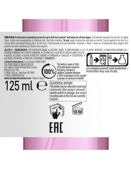 L'Oréal Professionnel Liss Unlimited hair serum 125 ml