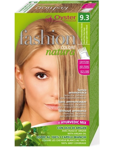 FASHION NATURA hair color 9.3, very light blond 50ml+50ml+15ml