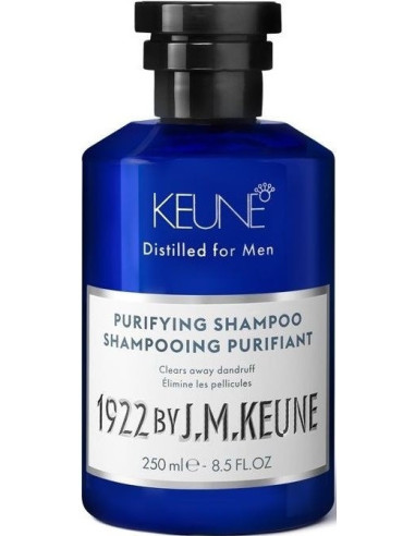 KEUNE 1922 Purifying Shampoo - attīrošs šampūns, kas ļauj samazināt un kontrolēt blaugznu simptomus 250ml