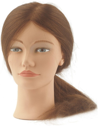 Manekena galva FASHION, 100% dabīgi mati, 20-50cm