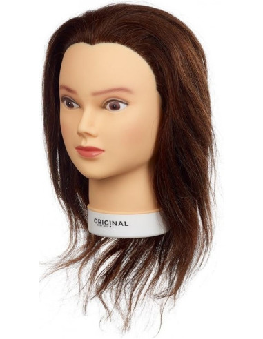 Mannequin head Valeska, 100% natural hair, 30-35cm