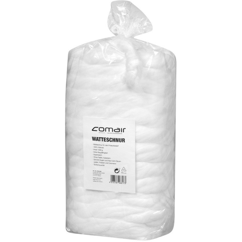 Cotton wool for curling and dyeing long, 100% viscose, 1000g.