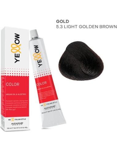 YELLOW COLOR перманентная крем-краска для волос Nr.5.3 100мл