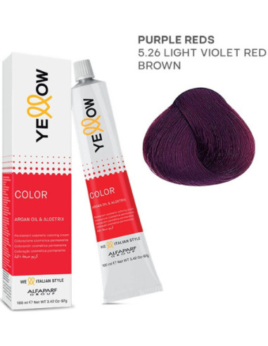 YELLOW COLOR перманентная крем-краска для волос Nr.5.26 100мл
