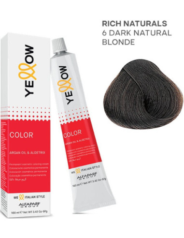 YELLOW COLOR перманентная крем-краска для волос Nr.6 100мл