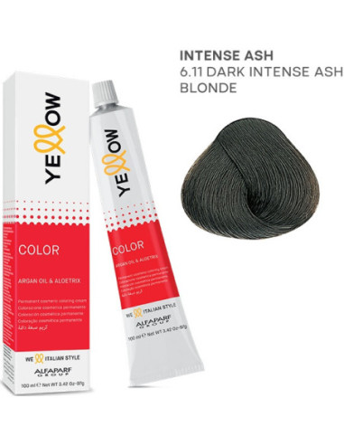 YELLOW COLOR перманентная крем-краска для волос Nr.6.11 100мл