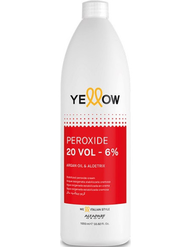 YELLOW COLOR PEROXIDE 20 VOL 6% krēmveida oksidants 1000ml