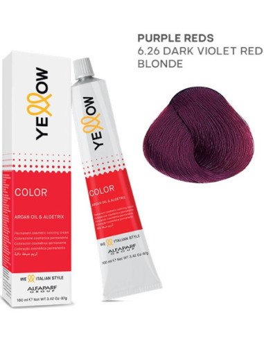 YELLOW COLOR перманентная крем-краска для волос Nr.6.26 100мл