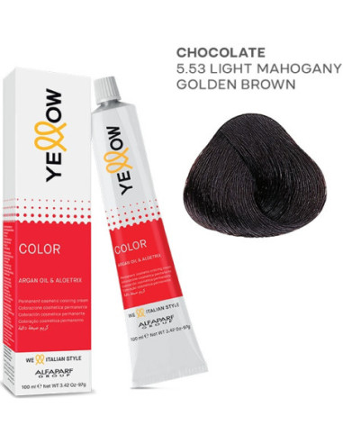 YELLOW COLOR перманентная крем-краска для волос Nr.5.53 100мл