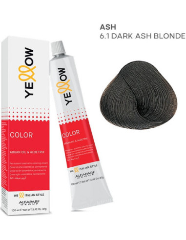YELLOW COLOR перманентная крем-краска для волос Nr.6.1 100мл