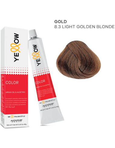YELLOW COLOR перманентная крем-краска для волос Nr.8.3 100мл