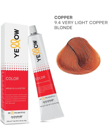 YELLOW COLOR перманентная крем-краска для волос Nr.9.4 100мл
