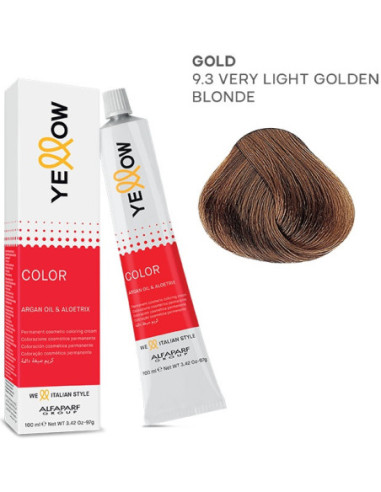 YELLOW COLOR перманентная крем-краска для волос Nr.9.3 100мл
