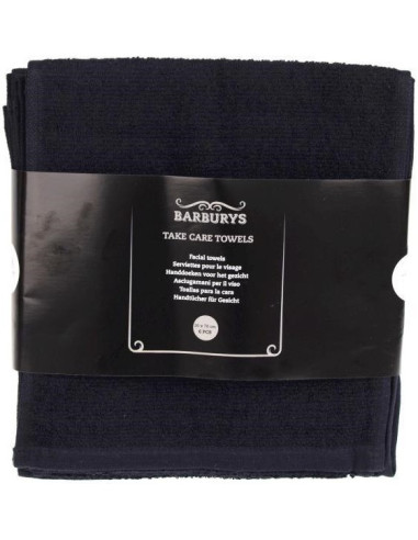 Cotton towel 20 x 70 cm, Barburys - black