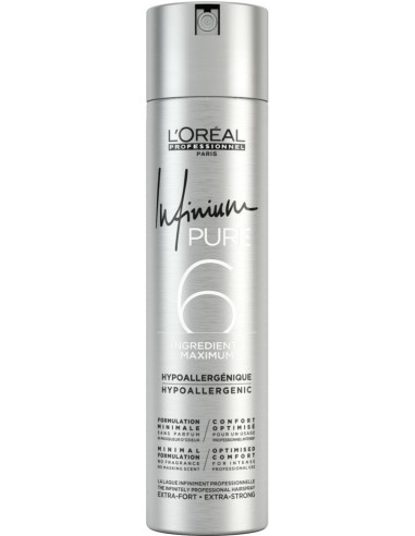 L'Oreal Professionnel Infinium Pure Extra Fort hair spray Professional hair spray with incredible efficiency  500ml