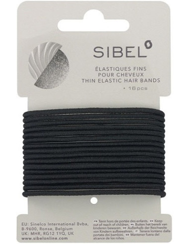 Elastic Hair Bands Black 50mm 16 pcs