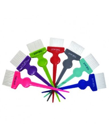 Hair coloring brushes, 7 pcs