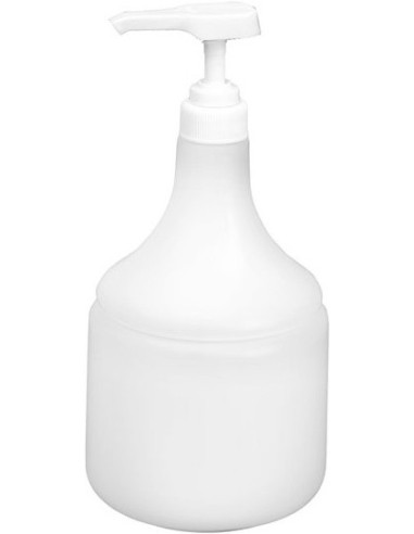 Пластиковая бутылка с дозатором, белая 1000мл