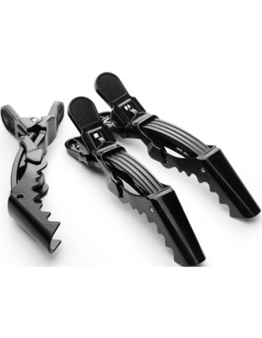 Hair clips Jawclips, 3-piece, ergonomic shape, black 14cm 4pcs