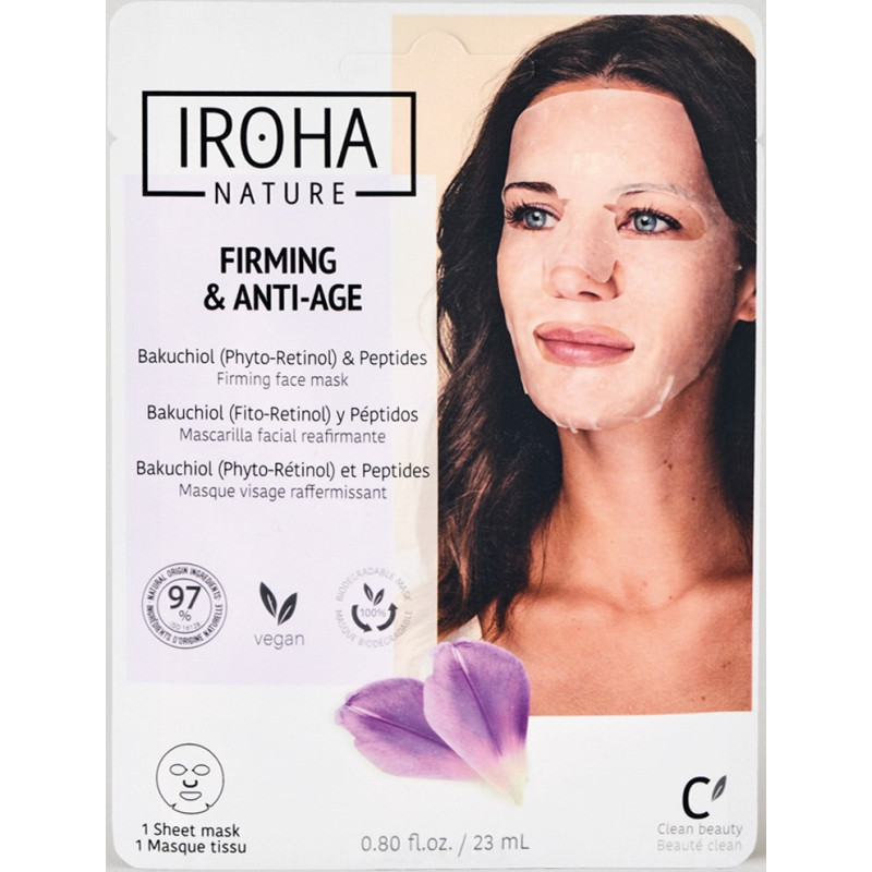 IROHA NATURE Firming & Anti-Age Sheet Mask with Bakuchiol 23ml