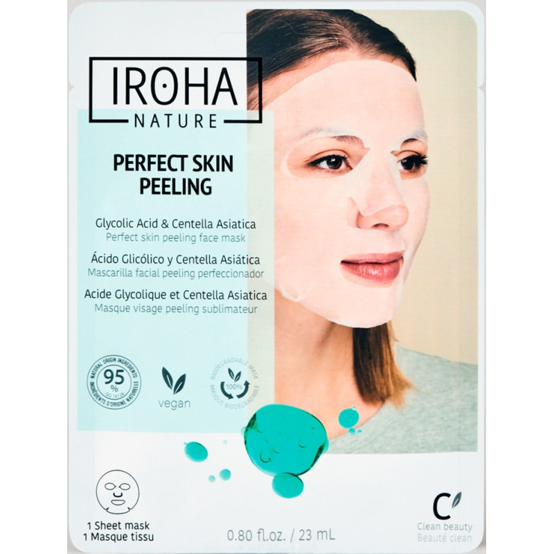 IROHA NATURE Perfect Skin Peeling Face Mask with Glycolic Acid 23ml