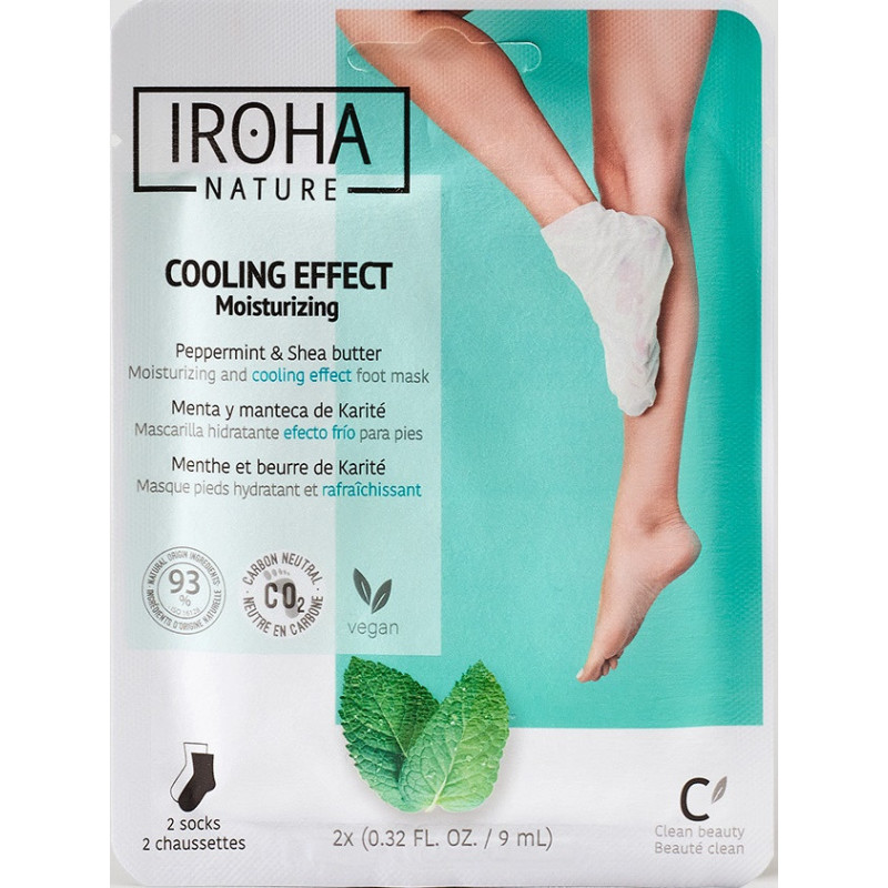 IROHA NATURE Mint Relaxing Foot Mask Socks with SHEA BUTTER