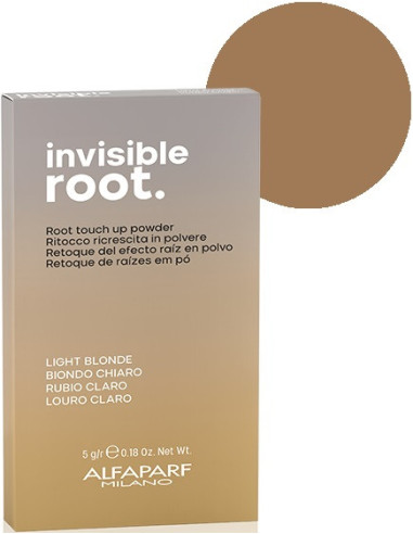 INVISIBLE ROOT Root Touch Up compact colored powder to cover roots, LIGHT BLONDE SHADE, 5gr