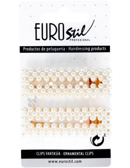 Заколки для волос золотые с жемчугом 2шт.