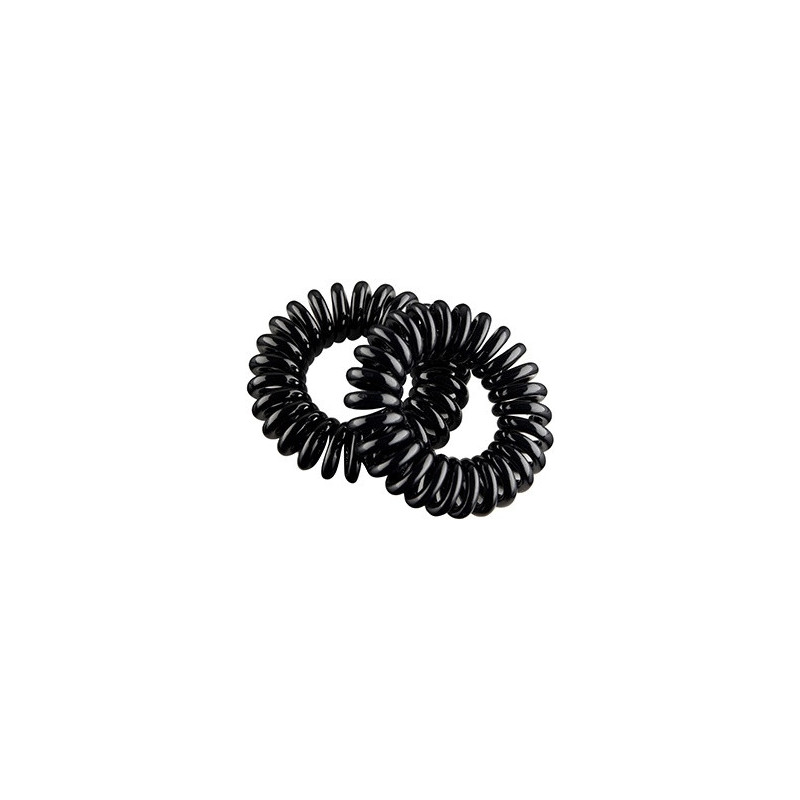 Rubber Bands, Pack Of 2, Small Spiral, Black 35mm