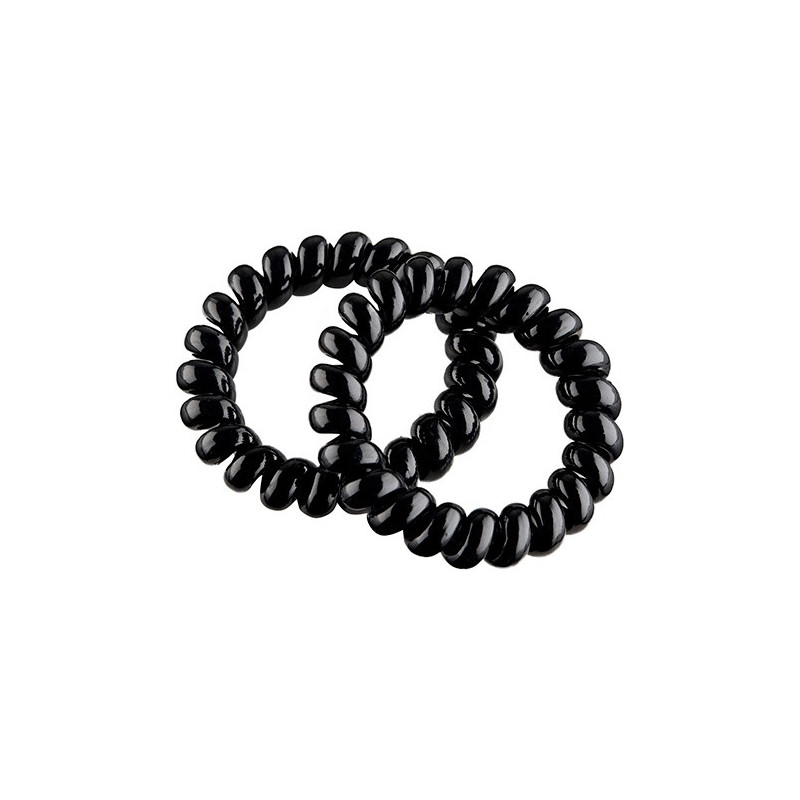 Rubber bands, Pack Of 2 Large, Spiral, Black 55mm